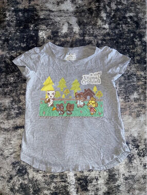 Girls Gray Animal Crossing T-shirt
